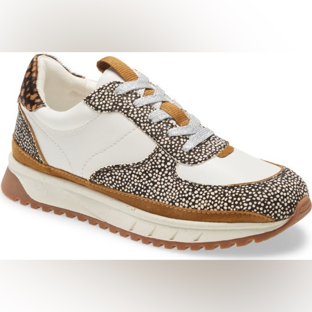 Madewell Animal Print Leather Sneakers Women’s Size 9 - Picture 2 of 10
